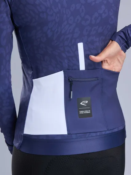 Maillot manches longues femme EKOI Perf LEO Marine