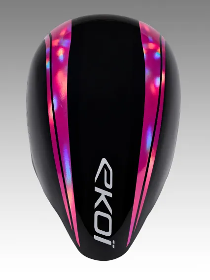 Casque EKOI Racing PURE AERO Mirror Cat2 Noir Holo Rose