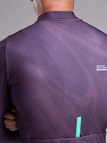 Maillot manches longues EKOI Perf TIE & DYE Prune