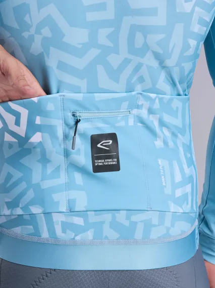 Maillot manches longues EKOI Perf GRAFFITI Ciel