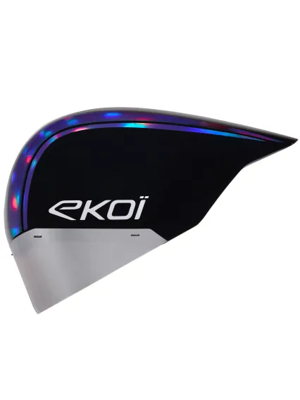 Casque EKOI Racing PURE AERO Mirror Cat2 Noir Holo Violet