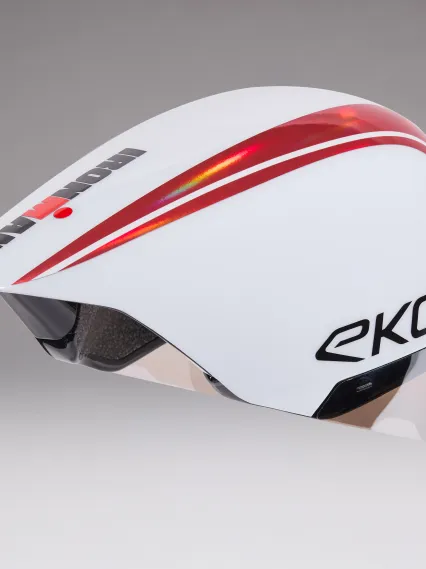 Casque EKOI Racing PURE AERO LTD IRONMAN Mirror Cat2 Blanc