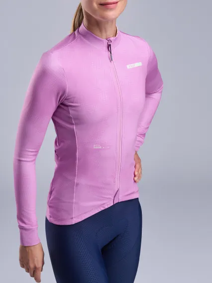 Maillot manches longues femme EKOI Perf TIE & DYE Mauve