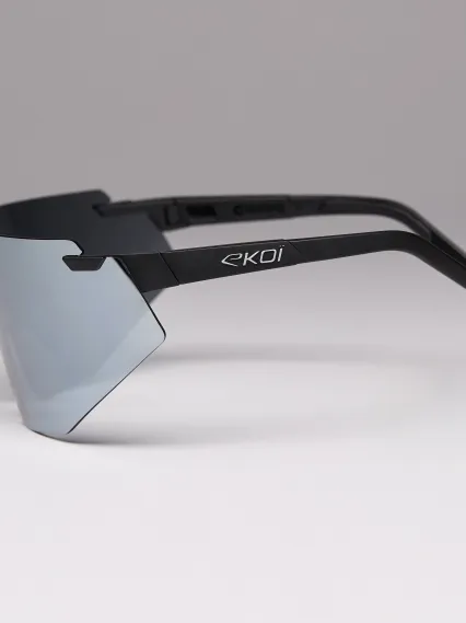 Lunettes EKOI Racing AEROLITE Noir Silver MIRROR Platinium Cat3