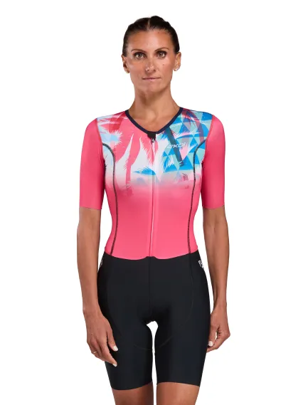 Combinaison triathlon femme EKOI Perf OASIS Rhubarbe