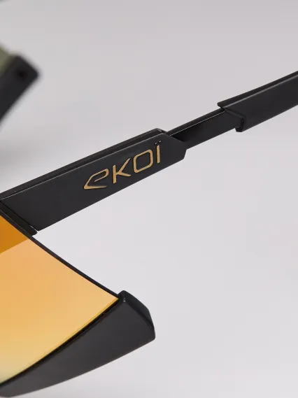 Lunettes EKOI Racing S-AERO Noir Gold ZEISS Revo Gold Cat3