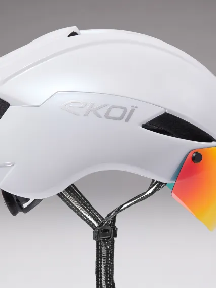 Casque EKOI Perf AERO16 Blanc LTD Holo Rouge