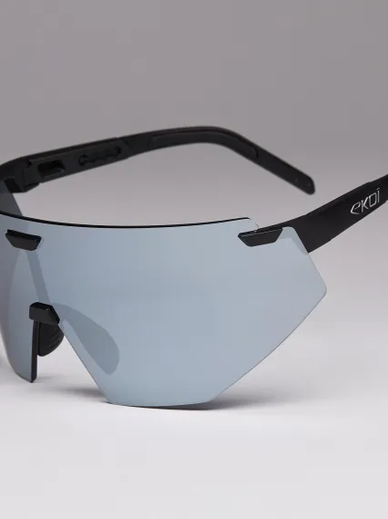 Lunettes EKOI Racing AEROLITE Noir Silver MIRROR Platinium Cat3