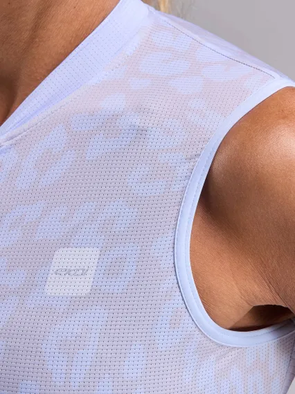 Maillot femme EKOI Perf LEO sans manches Bleu