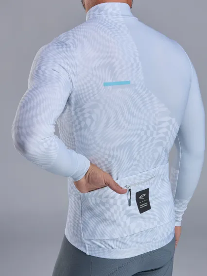 Maillot manches longues EKOI Perf GRAPHIC Blanc