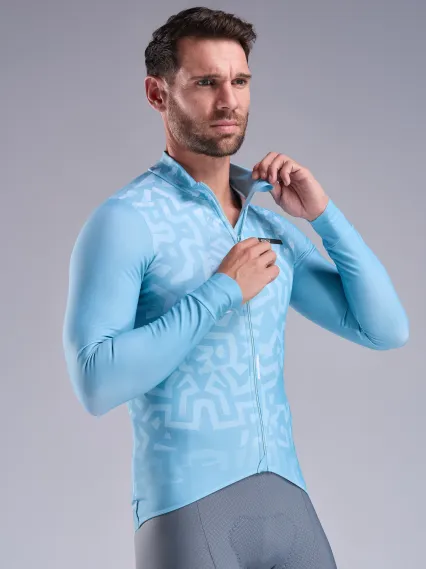Maillot manches longues EKOI Perf GRAFFITI Ciel