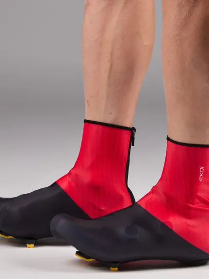 Surchaussures EKOI Perf LYCRA ZIP Rouge