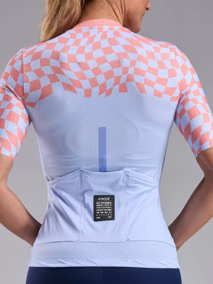 Maillot femme EKOI Perf CHECKS Bleu