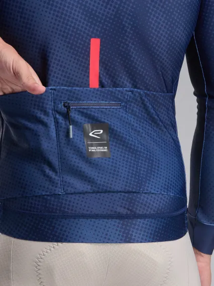 Maillot manches longues EKOI Perf TIE & DYE Marine