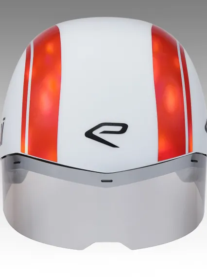 Casque EKOI Racing PURE AERO Mirror Cat2 Blanc Holo Rouge