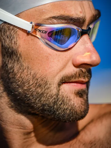 Lunettes de natation EKOI Racing AQUA RACER Gold Mirror SW1