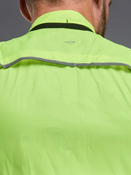 Veste coupe vent EKOI Perf WINDPROOF LIGHT POCKET Jaune fluo