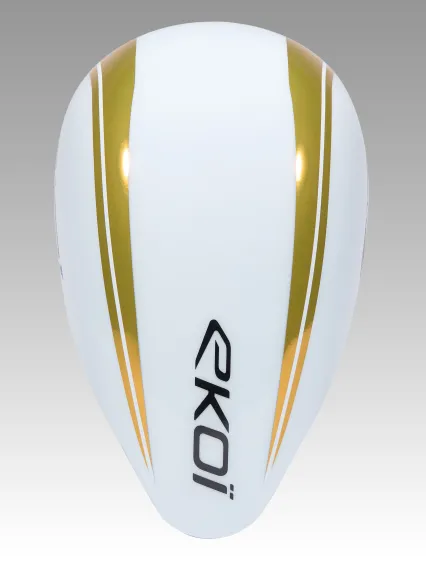 Casque EKOI Racing PURE AERO Mirror Cat2 Blanc Holo Gold