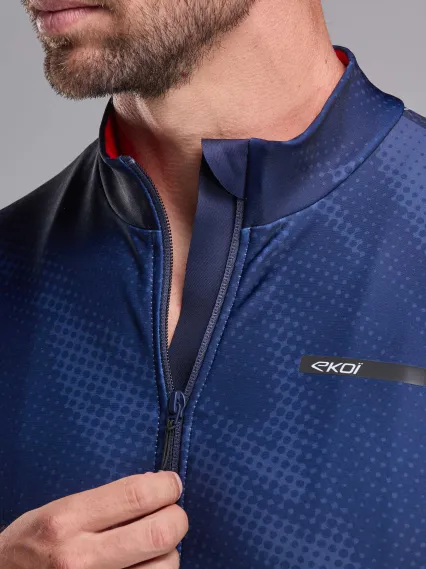 Maillot manches longues EKOI Perf TIE & DYE Marine