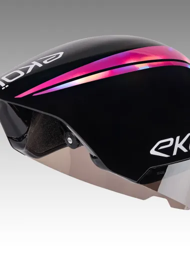 Casque EKOI Racing PURE AERO Mirror Cat2 Noir Holo Rose