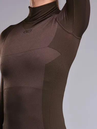 Sous maillot femme hiver EKOI Perf THERMO Col haut Moka