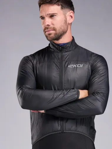 Veste coupe vent EKOI Perf WINDPROOF LIGHT POCKET Noir