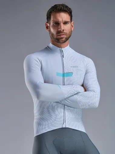Maillot manches longues EKOI Perf GRAPHIC Blanc