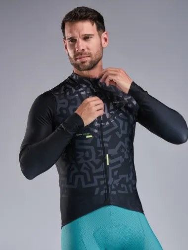 Maillot manches longues EKOI Perf GRAFFITI Noir