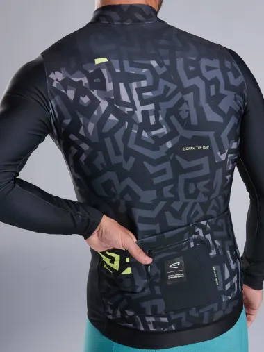 Maillot manches longues EKOI Perf GRAFFITI Noir