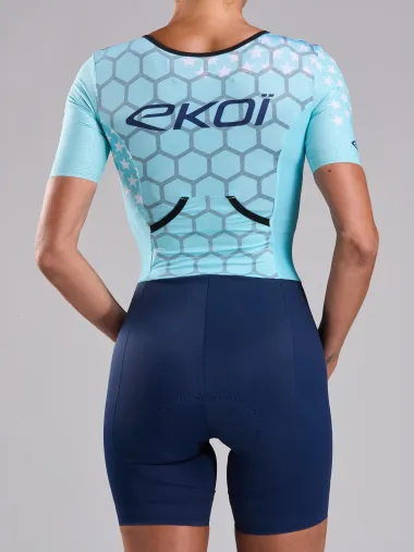 Combinaison triathlon Femme EKOI Racing GRAPHENE Azur