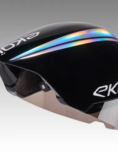 Casque EKOI Racing PURE AERO Mirror Cat2 Noir Holo Silver