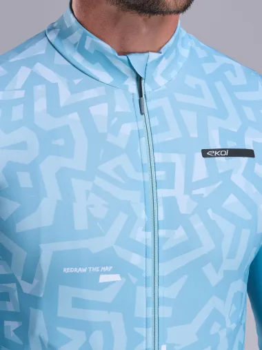 Maillot manches longues EKOI Perf GRAFFITI Ciel