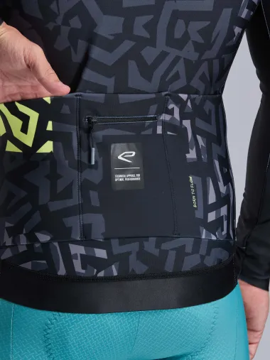 Maillot manches longues EKOI Perf GRAFFITI Noir