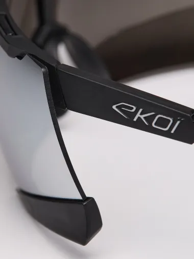 Lunettes EKOI Racing S-AERO Noir Silver ZEISS Super Strong Silver Cat3