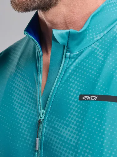 Maillot manches longues EKOI Perf TIE & DYE Vert Azur