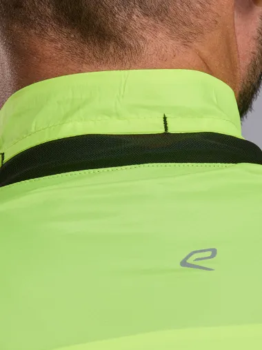 Veste coupe vent EKOI Perf WINDPROOF LIGHT POCKET Jaune fluo