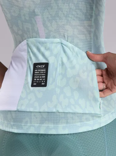 Maillot femme EKOI Perf LEO sans manches Anis