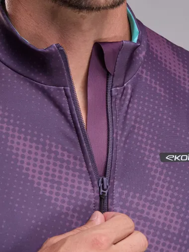 Maillot manches longues EKOI Perf TIE & DYE Prune