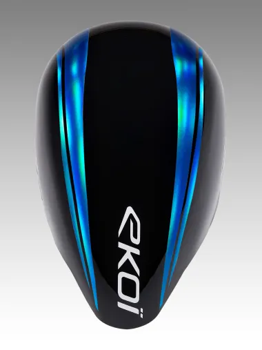 Casque EKOI Racing PURE AERO Mirror Cat2 Noir Holo Bleu
