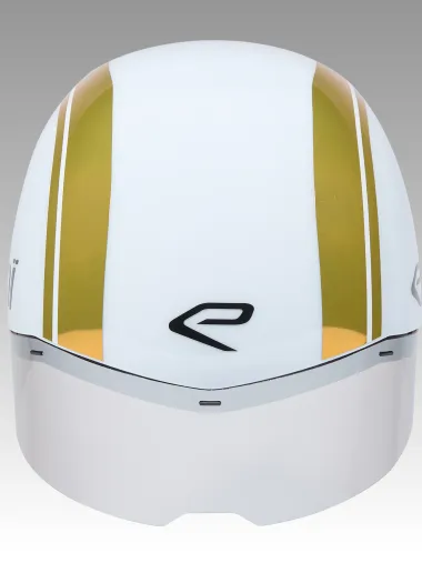 Casque EKOI Racing PURE AERO Mirror Cat2 Blanc Holo Gold