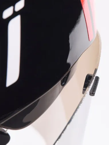 Casque EKOI Racing PURE AERO Mirror Cat2 Noir Holo Rouge