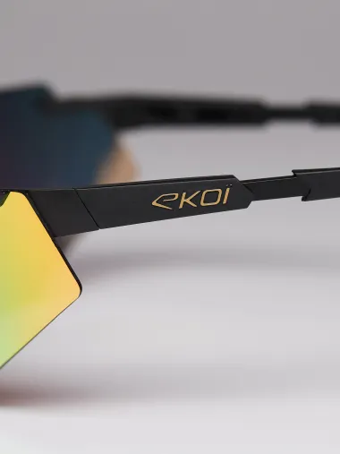 Lunettes EKOI Racing AEROLITE Noir Gold REVO Gold Cat3