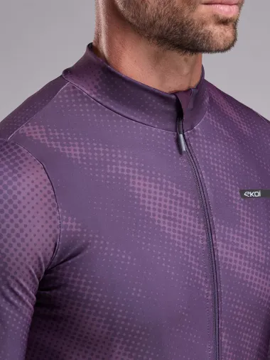 Maillot manches longues EKOI Perf TIE & DYE Prune