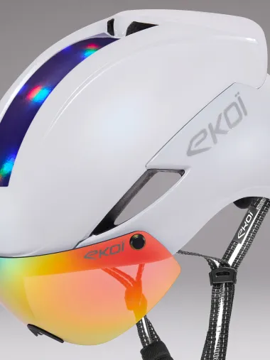 Casque EKOI Perf AERO16 Blanc LTD Holo Violet