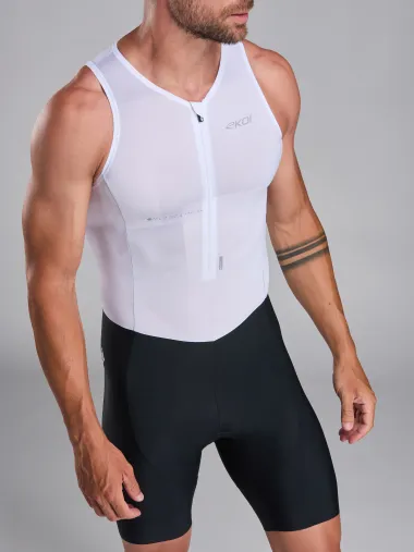 Combinaison triathlon EKOI Perf SLEEVELESS Blanc