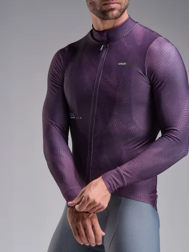 Maillot manches longues EKOI Perf TIE & DYE Prune