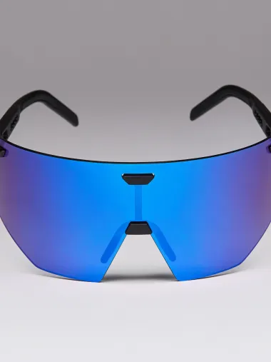 Lunettes EKOI Racing AEROLITE Noir Silver REVO Bleu Cat3