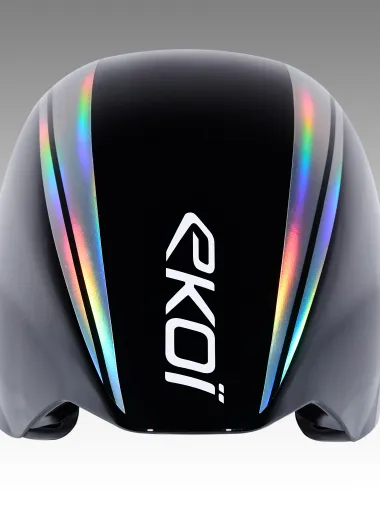 Casque EKOI Racing PURE AERO Mirror Cat2 Noir Holo Silver