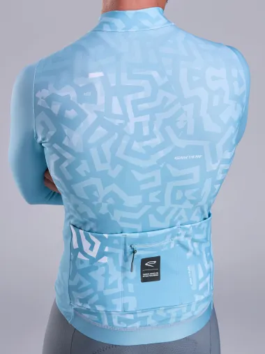 Maillot manches longues EKOI Perf GRAFFITI Ciel