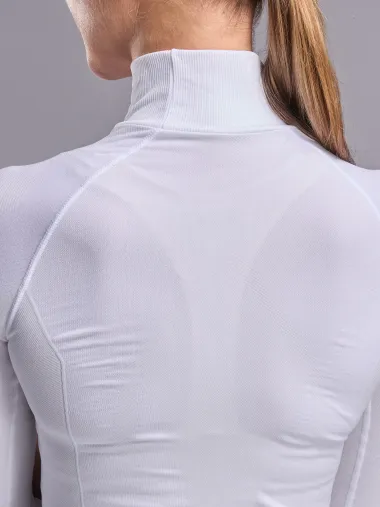 Sous maillot femme hiver EKOI Perf THERMO Col haut Blanc